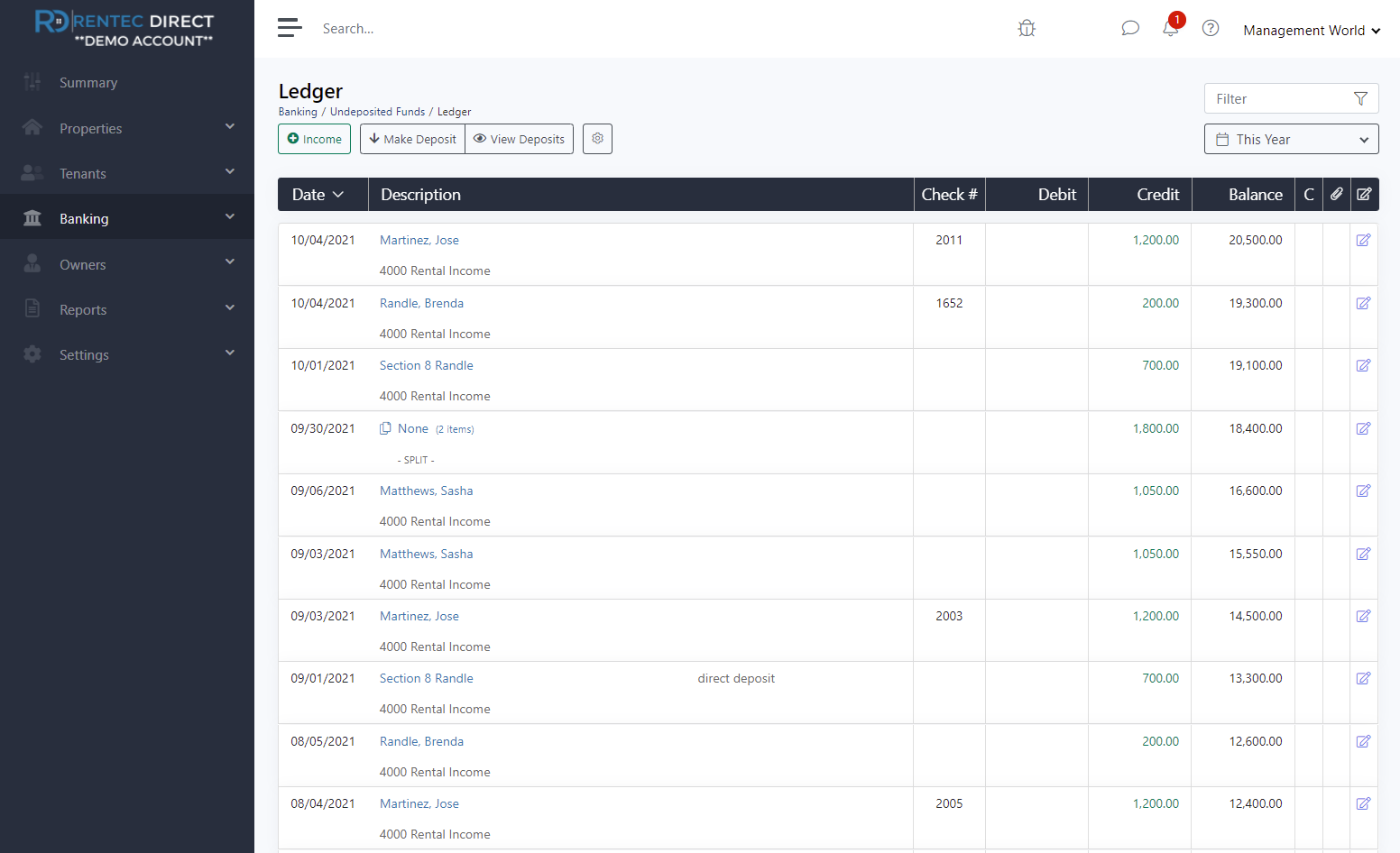 screenshot of Rentec Direct